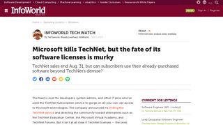 Microsoft kills TechNet, but the fate of its software licenses is murky ...