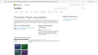 TechNet Flash Newsletter - Microsoft