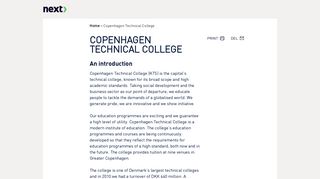 Copenhagen Technical College - NEXT - UDDANNELSE KØBENHAVN