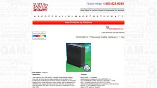 Technicolor | CGM4231 DOCSIS 3.1 Wireless Cable Gateway - MHz