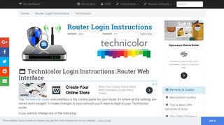 Technicolor Login: How to Access the Router Settings | RouterReset