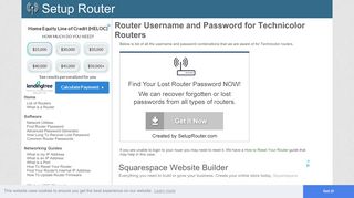 Router Username and Password for Technicolor Routers - SetupRouter