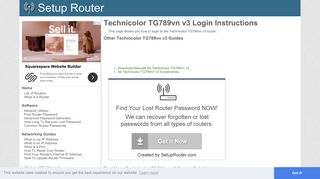 Login to Technicolor TG789vn v3 Router - SetupRouter