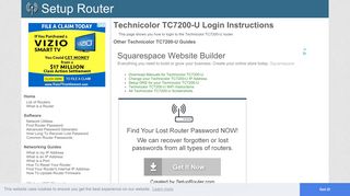 How to Login to the Technicolor TC7200-U - SetupRouter