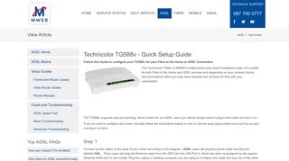 Technicolor TG588v - Quick Setup Guide > MWEB Help > View Article