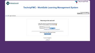 TechnipFMC - WorkSafe Learning Management System: Login to the ...