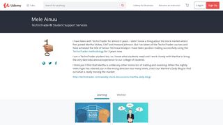 Mele Ainuu | TechniTrader® Student Support Services | Udemy
