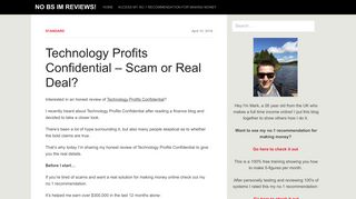 Technology Profits Confidential - Scam or Real Deal?