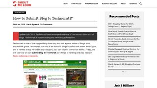 How to Submit Blog to Technorati? - ShoutMeLoud