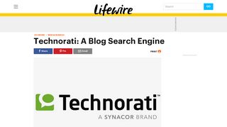 Learn More About Technorati, a Blog Search Engine - Lifewire