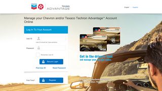 The Chevron and/or Texaco Techron Advantage™ Credit Card