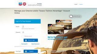 The Chevron and/or Texaco Techron Advantage™ Credit Card