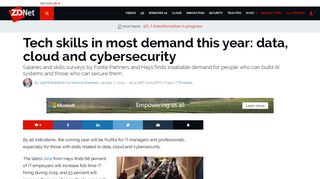 Tech skills in most demand this year: data, cloud and cybersecurity ...