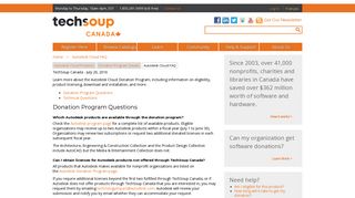 Autodesk Cloud FAQ - TechSoup Canada