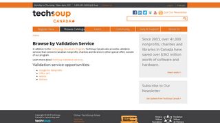 Browse by Validation Service | TechSoup Canada