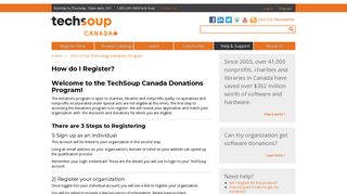 How do I Register? | TechSoup Canada
