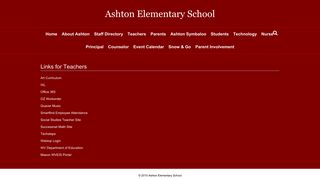 Links for Teachers – Ashton Elementary School