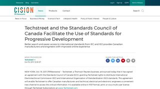 Techstreet and the Standards Council of Canada Facilitate the Use of ...