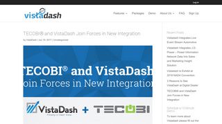 TECOBI® and VistaDash Join Forces in New Integration - VistaDash