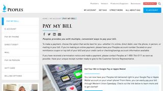Pay My Bill - Peoples Gas