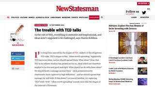 The trouble with TED talks - New Statesman