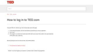 How to log in to TED.com – TED