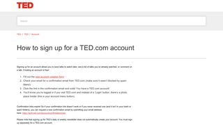 How to sign up for a TED.com account – TED
