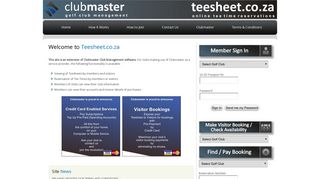 Teesheet.co.za Online Bookings