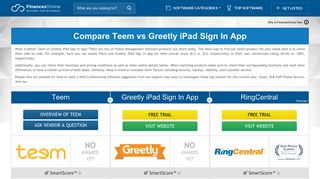 Teem vs Greetly iPad Sign In App 2019 Comparison | FinancesOnline