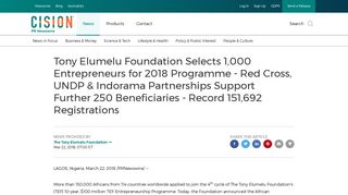 Tony Elumelu Foundation Selects 1,000 Entrepreneurs for 2018 ...