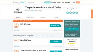Save $18 w/ Feb. '19 Teepublic.com Promotional Codes - Coupon ...