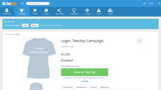 Login: Teechip Campaign - TeeSpy