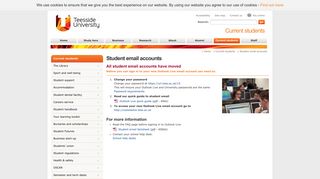 Teesside University - Current students - Student email accounts