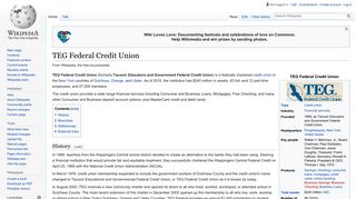 TEG Federal Credit Union - Wikipedia