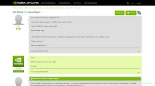 Out of box tx1: cannot login - NVIDIA Developer Forums