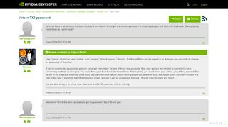Jetson TX2 password - NVIDIA Developer Forums