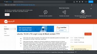 graphics - ubuntu 16.04 LTS Login Loop & Black screen TTY - Ask Ubuntu