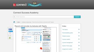 Record and provide my lectures with Tegrity | DSA: Connect ...