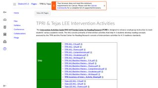 TPRI & Tejas LEE Intervention Activities: District K-2 Primary Readiness