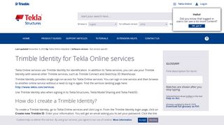 Trimble Identity for Tekla Online services | Tekla User Assistance