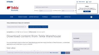 Download content from Tekla Warehouse | Tekla User Assistance