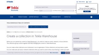 Create a collection in Tekla Warehouse | Tekla User Assistance