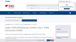 Insert Tekla Warehouse content into a Tekla Structures model | Tekla ...