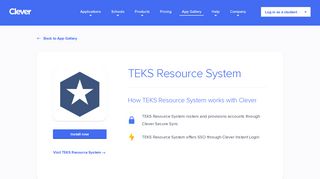 TEKS Resource System - Clever application gallery | Clever