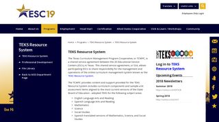 TEKS Resource System - ESC Region 19
