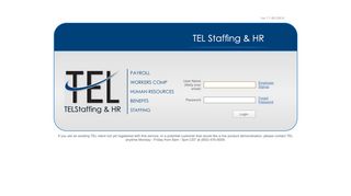 TEL Staffing and HR Web Access