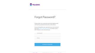 Forgot Password? - Teladoc
