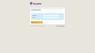 Forgot Password - Teladoc