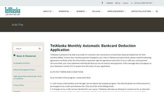 Auto Pay | TelAlaska