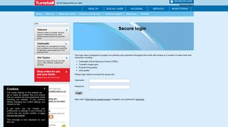 Secure Site Login - Telecare & Telehealth From Tunstall